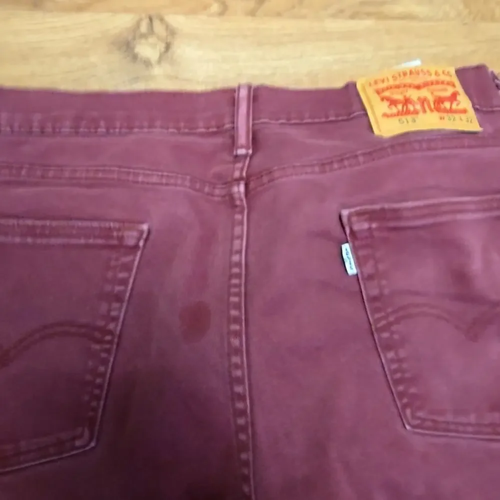 Levi's Mens Jeans Slim Fit Faded Burgundy Denim 32x32 Classic